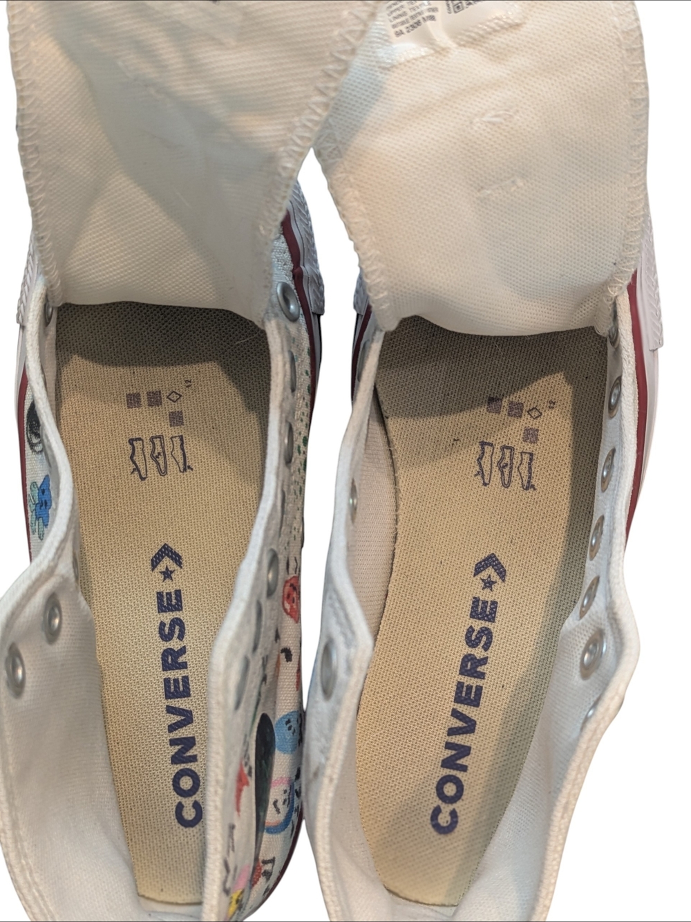 Converse All Star Women's 5.5 High-Top Sneakers White w/ Pink Laces Hand Painted - Picture 10 of 10